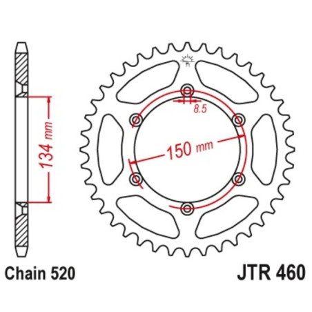 EK/JT Chain Kit 520SRX2 14/48 - Self-Cleaning for KAWASAKI KDX 250 1991-1996