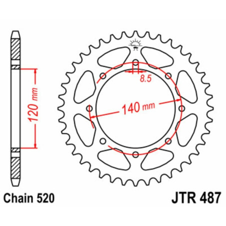 EK/JT Chain Kit 520SRX2 15/43 - Standard Rear Sprocket for KAWASAKI KLX 650 1993-2001