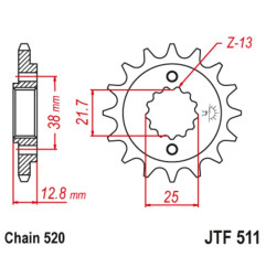 Kit de transmisión EK CHAIN para KAWASAKI KLX 650 de 1993 a 2001