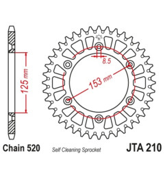 EK CHAIN chain and sprocket kit for HONDA CRF 150 2006-2017