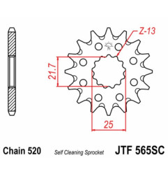 EK CHAIN Kettensatz für YAMAHA YFZ 450 2009-2013