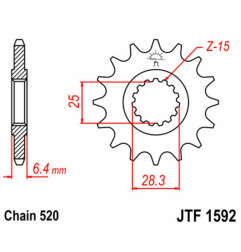 Kit de transmisión EK CHAIN para YAMAHA YFZ 450 de 2009 a 2020