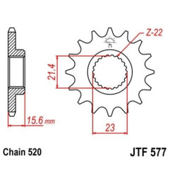 EK CHAIN chain and sprocket kit for YAMAHA TT 600 1997-2001