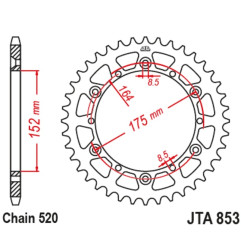 Kit de transmisión EK CHAIN para YAMAHA IT 250 de 1983