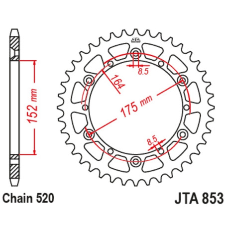 EK/JT Kettenkit 520M3 14/49 - ultraleichtes Kettenrad für YAMAHA YZF 400 1998