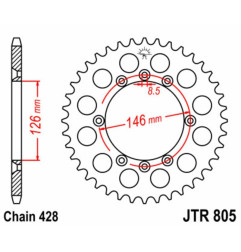 Kit de transmisión EK CHAIN para SUZUKI TS 125 X de 1984 a 1988