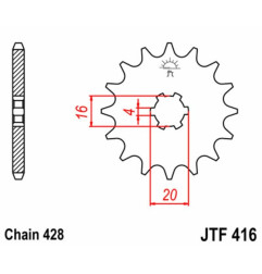 EK CHAIN chain and sprocket kit for SUZUKI TS 125 X 1984-1988