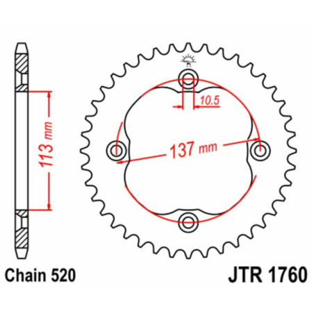 EK/JT Kettenkit 520SRX2 14/36 - standard Kettenrad für SUZUKI LT-R 450 QUADRACER 2WD 2006-2011 - 3034168
