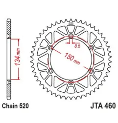 Kit de transmisión EK CHAIN para SUZUKI RMZ 250 de 2004 a 2006