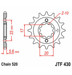 EK CHAIN Kettensatz für SUZUKI RMZ 250 2004-2006