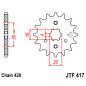 Kit chaîne EK/JT 428ZVX 14/48 - couronne standard pour KAWASAKI KMX 125 de 1986 à 2002