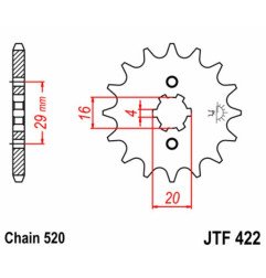 EK CHAIN Kettensatz für KAWASAKI KX 125 1986-1989