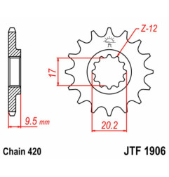 EK CHAIN chain and sprocket kit for KTM SX 65, HUSQVARNA TC 65 and GAS GAS MC 65 2011-2024