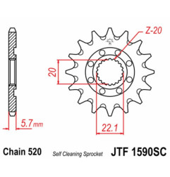 Kit de transmisión EK CHAIN para GAS GAS ECF 250, ECF 300 de 2010 a 2013