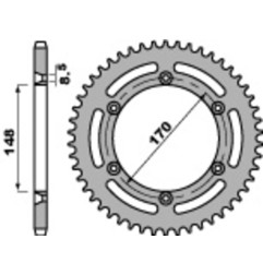 Kit de transmisión EK CHAIN para SUZUKI TS 250 X de 1983 a 1989