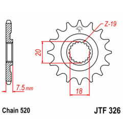 EK CHAIN Kettensatz für HONDA CR 125 2000-2003
