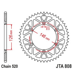 EK/JT Kettenkit 520M3 13/49 - ultraleichtes Kettenrad für SUZUKI RMZ 250 2010-2012