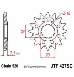 Kit de transmisión EK CHAIN para SUZUKI RMZ 250 de 2010 a 2012