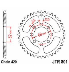 EK/JT Kettenkit 420SH 11/37 - standard Kettenrad für SUZUKI LT 50 QUADRUNNER 2WD 1984-2005 - 3040951