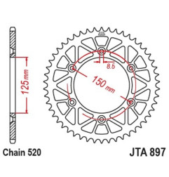 EK CHAIN Kettensatz für KTM SX 250 2004