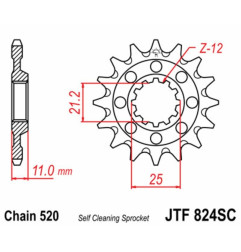 Kit chaîne EK/JT 520MRD7 13/48 - couronne ultra-light pour HUSQVARNA WR 250 de 2001 à 2013