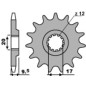 Kit chaîne EK/PBR 428 SHDR - 13/46-122 - Couronne acier standard pour KTM SX 85 de 2018 à 2027