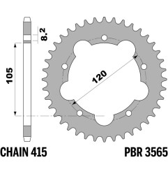 EK CHAIN Kettensatz für APRILIA RX 50 1996-1997