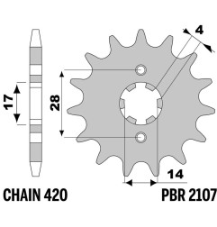 EK CHAIN Kettensatz für GILERA SMT 50 2003-2005