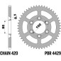 EK/PBR Kettenkit 420 SR - 11/52-124 - Standard Kettenrad Stahl für RIEJU SPIKE 50 2003 EK/PBR Kettenkit 420 SR - 11/52-124 - Standard Kettenrad Stahl für RIEJU SPIKE 50 2003
