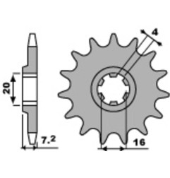 EK CHAIN Kettensatz für SUZUKI TS 50 XK 1984-1994