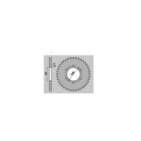 EK/PBR Kettenkit 415 RR - 13/46-124 - Standard Kettenrad Stahl für RIEJU DRAC 50 1996