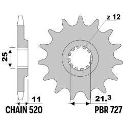 Kit de transmisión EK CHAIN para HUSQVARNA WR 250 de 2001 a 2014