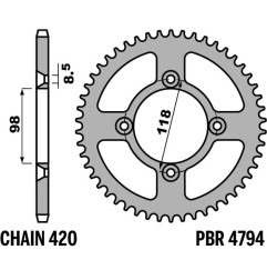 Kit de transmisión EK CHAIN para GAS GAS MC 65, HUSQVARNA TC 65 y KTM SX 65 de 2025 a 2027