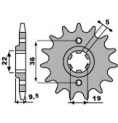 Kit chaîne JT/PBR 520HDS 14/51 standard - couronne ultra-light pour HONDA CR 250 de 1984 à 1985