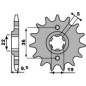 JT/PBR Chain Kit 520HDS 14/51 Standard - Ultra-Light Rear Sprocket for HONDA CR 250 1984-1985