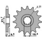 JT/PBR Chain Kit 520HDS 14/51 Standard - Ultra-Light Rear Sprocket for HONDA CR 250 1986