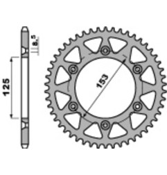 Kit chaîne JT/PBR 520X1R3 13/48 standard - couronne standard pour HONDA XR 250 de 1996 à 2004