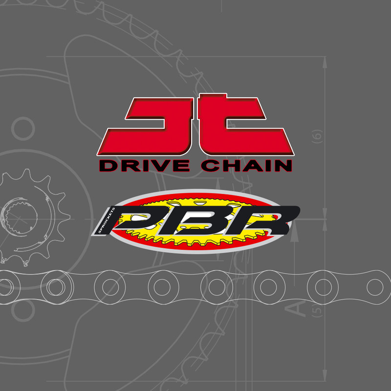 JT/PBR Chain Kit 520HDS 13/51 Standard - Ultra-Light Rear Sprocket for KTM SX 125, XC 125, GAS GAS MC 125 and HUSQVARNA TC 125