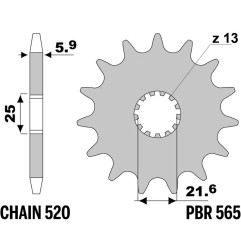 JT DRIVE CHAIN chain and sprocket kit for KAWASAKI KX 250 2003-2004