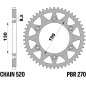 Kit chaîne JT/PBR 520X1R3 13/43 standard - couronne standard pour YAMAHA WR 250 de 2008 à 2016
