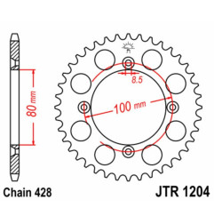 JT DRIVE CHAIN Kettensatz für HONDA CRF 100 2004-2012