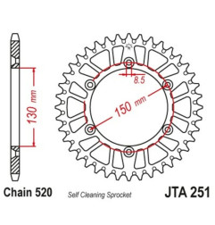 JT DRIVE CHAIN Kettensatz für YAMAHA YZF 250 und FANTIC XXF 250 2014-2027