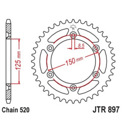 JT DRIVE CHAIN chain and sprocket kit for KTM EXC 200 2000-2011