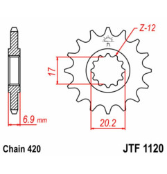 JT DRIVE CHAIN Kettensatz für YAMAHA DT 50 X SUPERMOTARD 2007