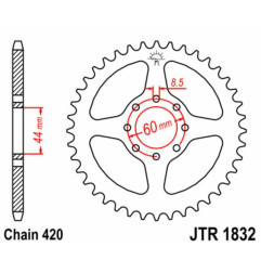 Kit de transmisión JT DRIVE CHAIN para YAMAHA DT 50 de 1999 a 2002