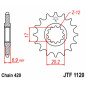 JT Kettenkit 420 HDR - 11/52-128 - Standard Kettenrad Stahl für YAMAHA DT 50 1999-2002