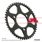 JT Kettenkit 420 HDR - 14/42-122 - Standard Kettenrad Stahl für HONDA MTX 80 RF 1983-1984