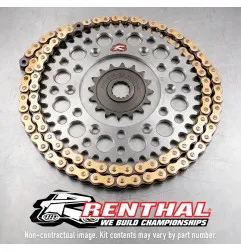 Kit chaîne RENTHAL 520R1 13/48 standard - couronne ultra-light anti-boue pour HONDA CRF 450 de 2009 à 2016