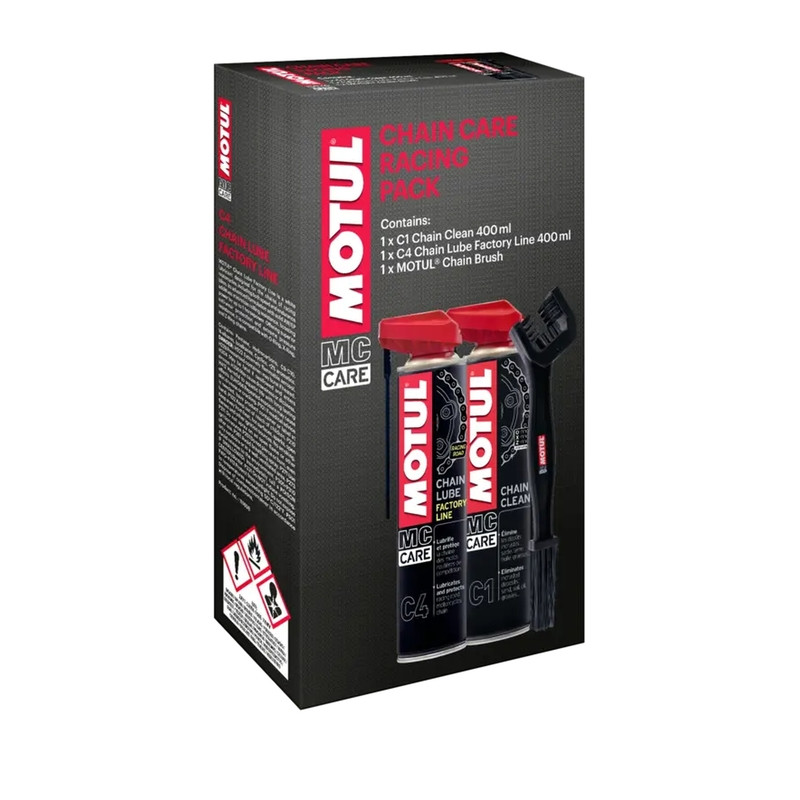Kit de mantenimiento de cadena Factory MOTUL (C1+C4+Cepillo) - x6 Kit de mantenimiento de cadena Factory MOTUL (C1+C4+Cepillo) - x6