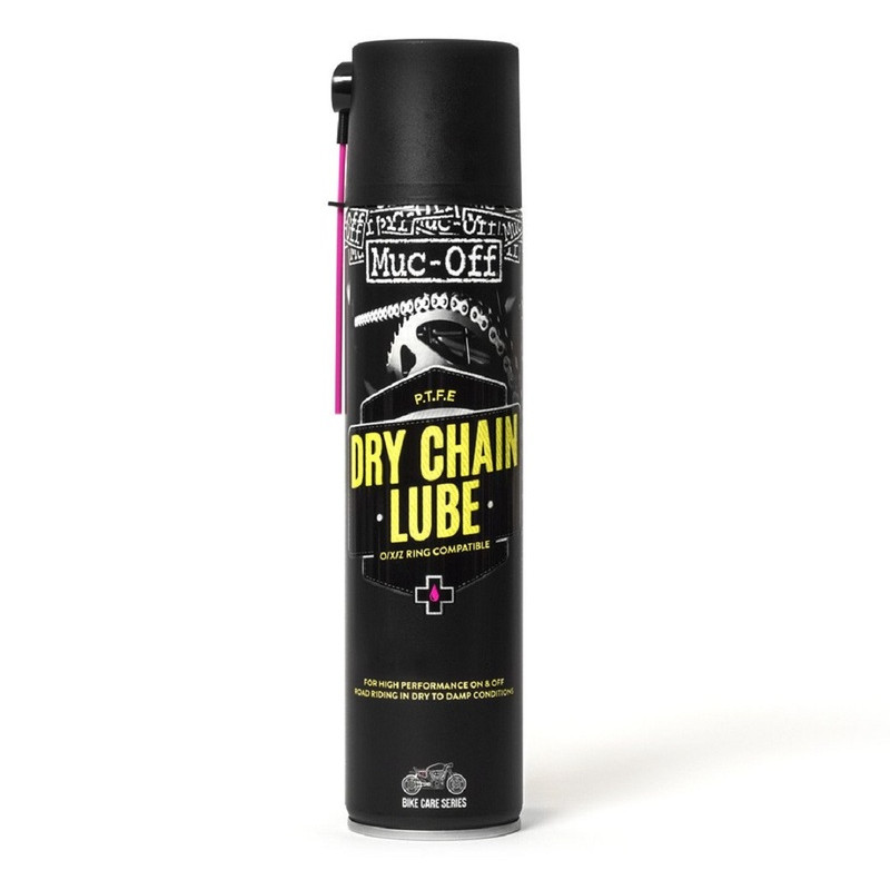 Grasa de cadena (para seco) con PTFE (teflon) MUC-OFF Motorcycle Dry Chain Lube Spray 400ml Grasa de cadena (para seco) con PTFE (teflon) MUC-OFF Motorcycle Dry Chain Lube Spray 400ml